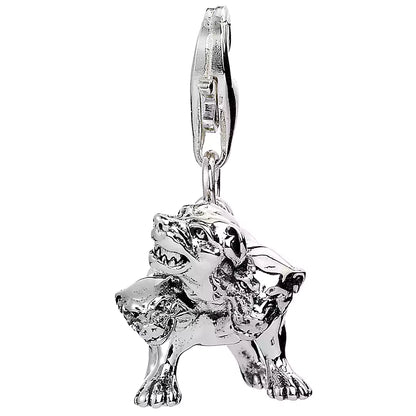 Charm à clip Touffu en Argent 925ème inspiré de Harry Potter, avec un design captivant représentant le chien à trois têtes, parfait pour les fans de la saga.