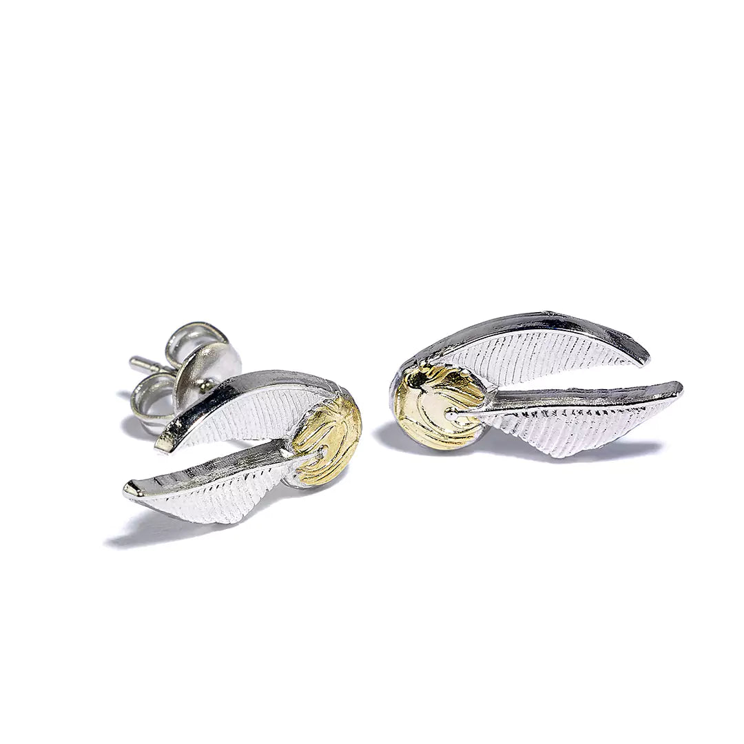 Accessoires d'oreilles Reliques de la mort, Vif d’or et Quai 9 3/4, à porter lors d'événements à thème ou pour une touche magique au quotidien.