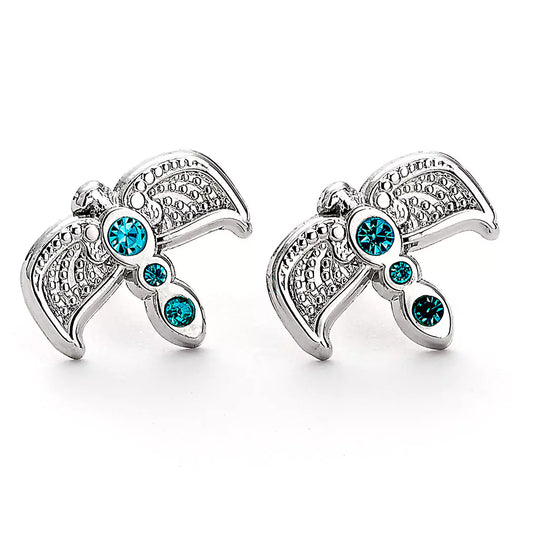Boucles d’oreille puces diadème de Serdaigle - Harry Potter : élégantes boucles d'oreilles inspirées par la Maison Serdaigle, parfaites pour les fans de la saga magique.