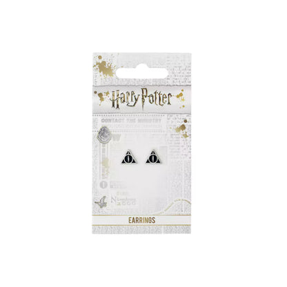 Boucles d’oreilles puces - Reliques de la Mort - Harry Potter, design chic évoquant l'univers enchanteur de la saga pour affirmer votre passion.
