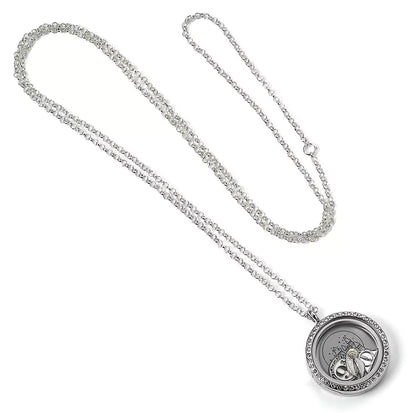 Collier médaillon 3 Charms - Harry Potter affichant charm du quai 9 3/4 sur une chaîne élégante.