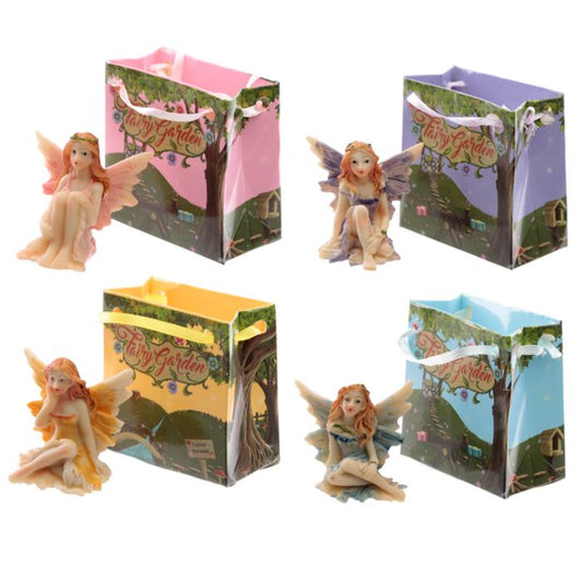 Figurines fées mini sac cadeau