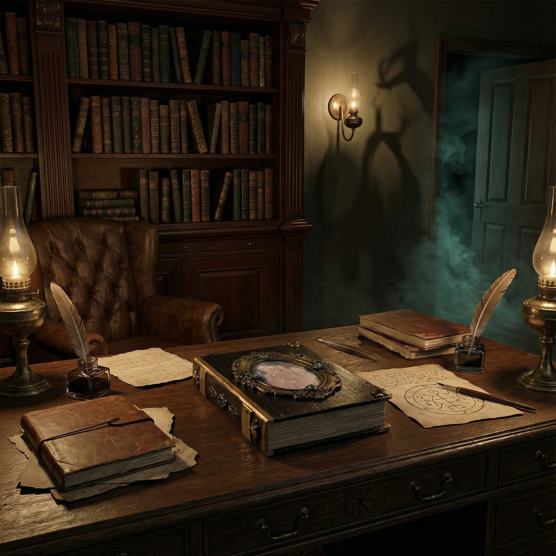 Miniature - Boîte Livre - L'Esprit du Printemps, une scène enchantée avec des animaux gardiens et la lumière du printemps dans un livre ancien.