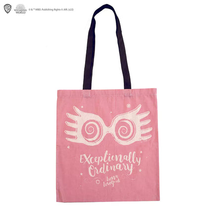 Tote Bag Luna Lovegood inspiré d'Harry Potter, illustrant des motifs originaux qui représentent la magie de Poudlard.