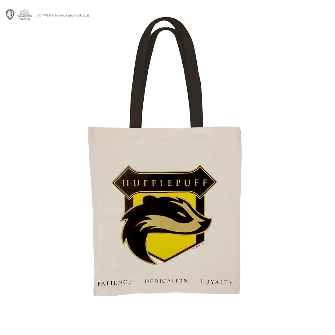 Tote Bag Blason de Poufsouffle - Harry Potter avec design unique et motifs distinctifs, parfait pour les fans de la saga.