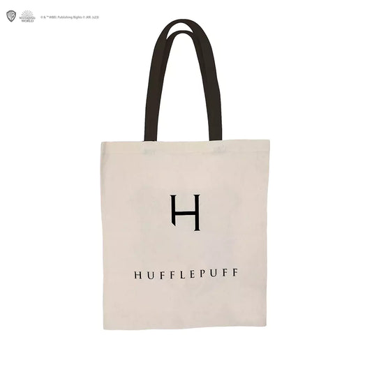 Vue détaillée du Tote Bag Blason de Poufsouffle - Harry Potter, idéal pour le quotidien et les passionnés du monde magique.