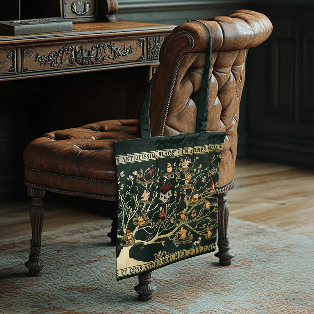 Tote Bag Famille Black - Harry Potter, un accessoire stylé et pratique pour les fans de la saga, design élégant en polyester résistant, parfait pour transporter vos essentiels.