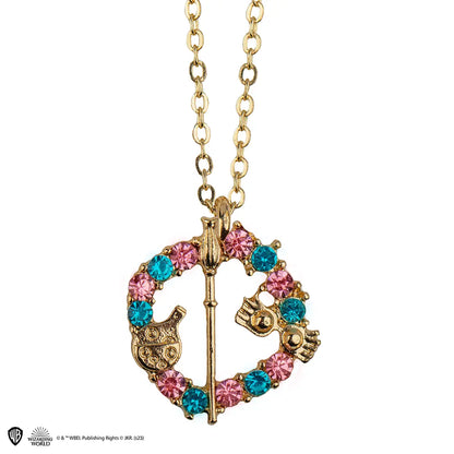 Collier Luna Lovegood - Harry Potter avec pendentif en alliage de zinc et strass étincelants pour un look magique.
