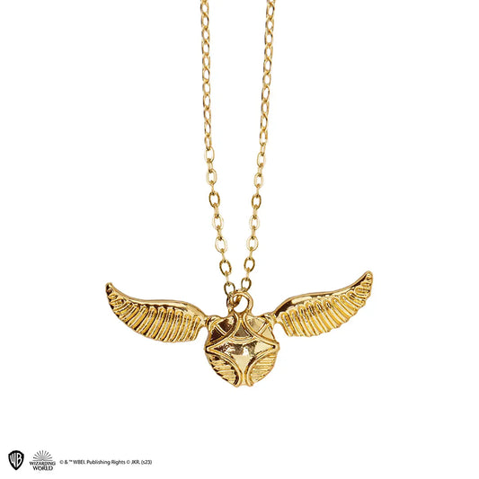 Collier Vif d’or de Harry Potter par Distrineo, un bijou élégant capturant la magie de l'univers Potterien.