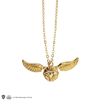 Collier Vif d’or de Harry Potter par Distrineo, un bijou élégant capturant la magie de l'univers Potterien.