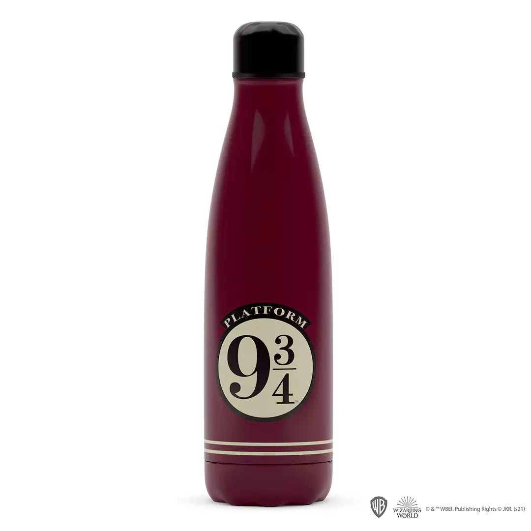 Bouteille isotherme 500ml - Voie 9 3/4 - Harry Potter montrant le design inspiré du quai magique, parfaite pour les fans.