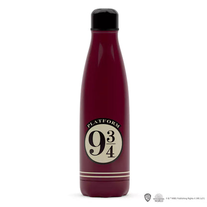 Bouteille isotherme 500ml - Voie 9 3/4 - Harry Potter montrant le design inspiré du quai magique, parfaite pour les fans.