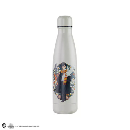 Bouteille isotherme 500ml Harry Potter avec le portrait d'Hedwige, un accessoire stylé pour les fans de la saga.