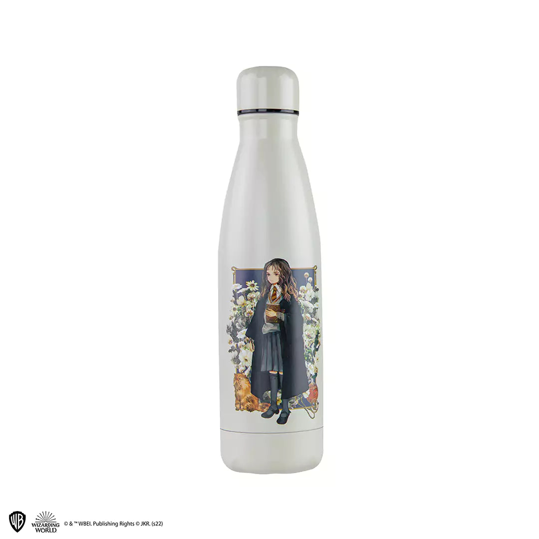 Bouteille isotherme 500ml avec portrait captivant d'Hermione Granger, idéale pour les fans de Harry Potter.