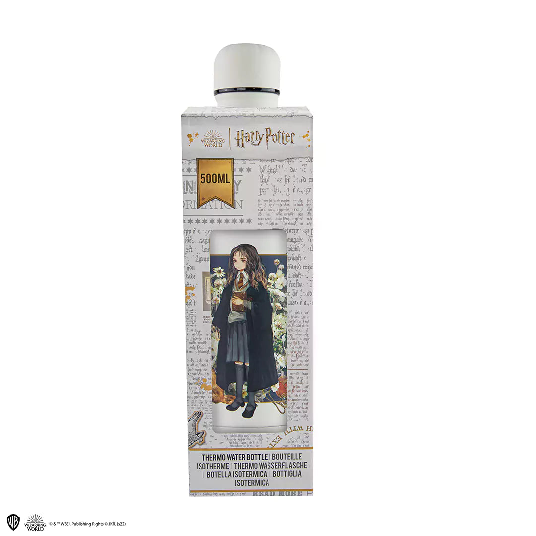 Bouteille isotherme 500ml - Hermione Granger portrait - Harry Potter, image mettant en avant la haute qualité en acier inoxydable et le charmant design inspiré de l'univers magique.