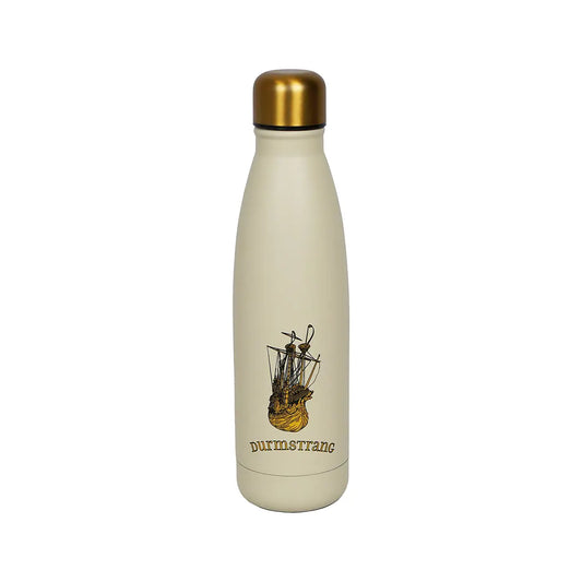 Détail de la Bouteille isotherme 500ml Durmstrang - Harry Potter, montrant la texture robuste en acier inoxydable et le logo de l'école.