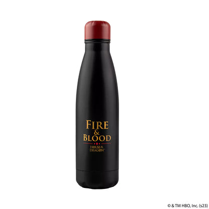 Détail du blason Targaryen sur la Bouteille isotherme 500ml - Game of Thrones, un accessoire incontournable pour les fans.