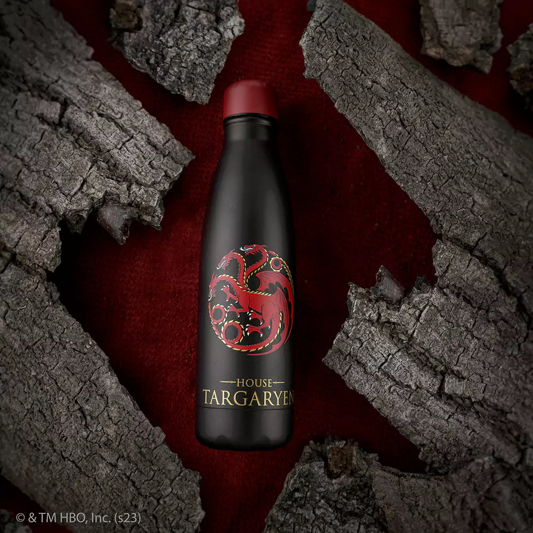 La Bouteille isotherme 500ml - Blason Targaryen - Game of Thrones, un cadeau parfait pour afficher votre passion pour Westeros.