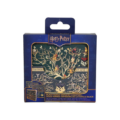 Sous-verres Famille Black Harry Potter - Set de 4 au design magique et élégant, parfaits pour les fans de la saga.