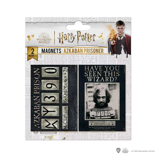 Magnets captivants du Set de 2 magnets - Prisonnier Azkaban - Harry Potter, affichant des motifs emblématiques inspirés du film.