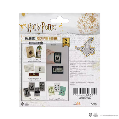 Set de 2 magnets - Prisonnier Azkaban - Harry Potter, parfait pour personnaliser votre décoration intérieure avec une touche magique.