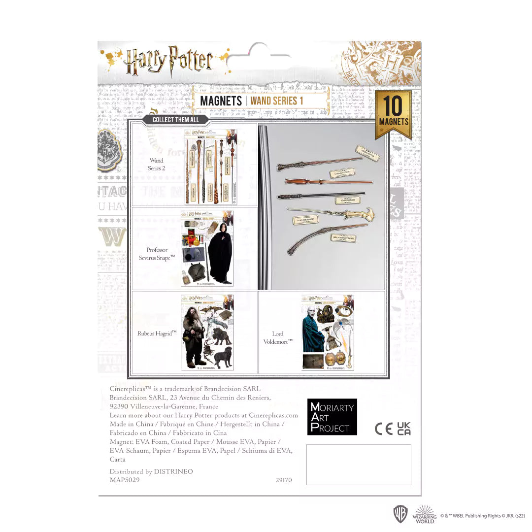 Planche de magnets en mousse - Baguettes 1 - Harry Potter montrant la baguette unique de Luna Lovegood, parfaite pour les fans de l'univers enchanté de J.K. Rowling.