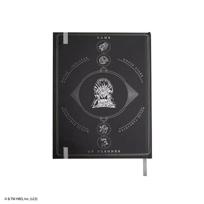 Carnet rigide Westeros - Game of Thrones avec une couverture élégante et des motifs inspirés de la série.