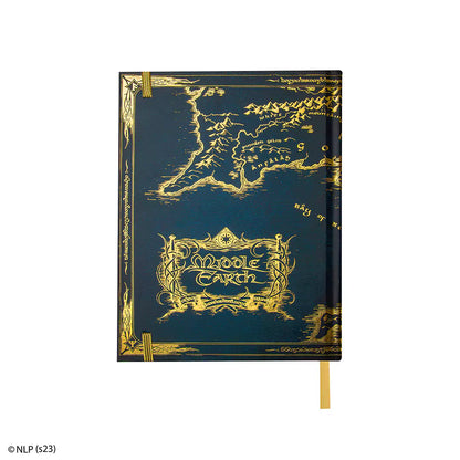 Carnet rigide Carte de la Terre du Milieu - Le Seigneur des Anneaux, offrant une vue inspirante de la magnifique carte de la Terre du Milieu.