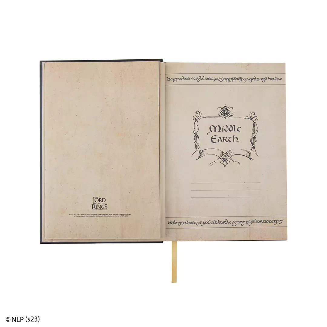 Carnet rigide Carte de la Terre du Milieu - Le Seigneur des Anneaux, avec papier de haute qualité pour une écriture fluide et agréable.