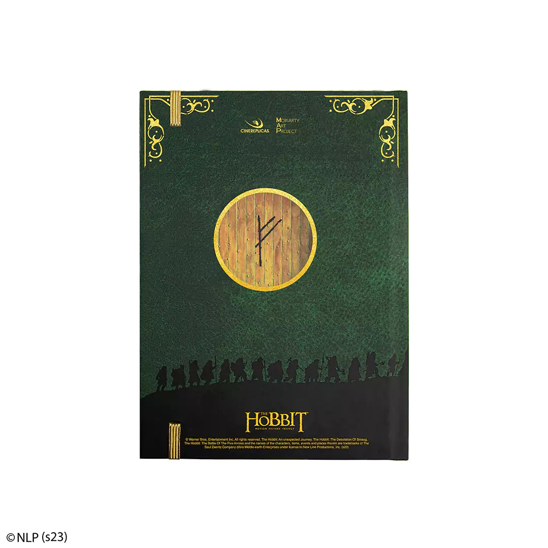 Carnet rigide - The Lonely Mountain - Le Hobbit avec une couverture ornée d'un élégant laminage doré, idéal pour les fans de Tolkien.