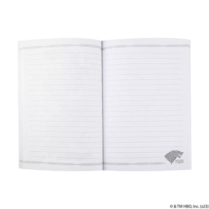 Dimensions du carnet souple Stark - Game of Thrones, idéal pour un transport facile lors de vos aventures.
