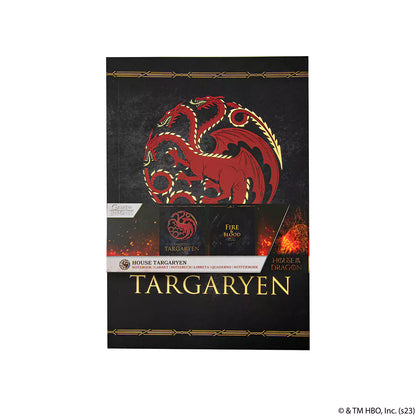 Intérieur du carnet souple Targaryen - Game of Thrones, montrant des pages inspirantes pour les écrivains et artistes.