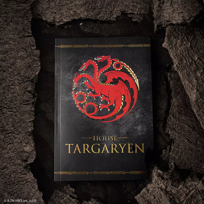 Couverture du carnet souple Targaryen - Game of Thrones, affichant les couleurs emblématiques de la Maison Targaryen.
