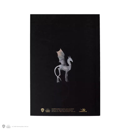 Carnet souple - Portrait de Luna Lovegood ouvert, révélant 120 pages blanches idéales pour la créativité et l'écriture.