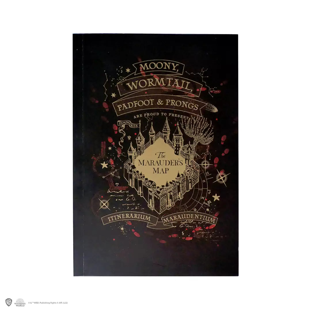 Carnet souple - Carte du Maraudeur version or, un accessoire élégant pour capturer vos pensées et idées.