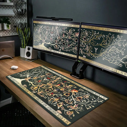 Tapis de bureau La Famille Black - Harry Potter en situation, transformant un bureau ordinaire en un havre de magie et d'élégance.