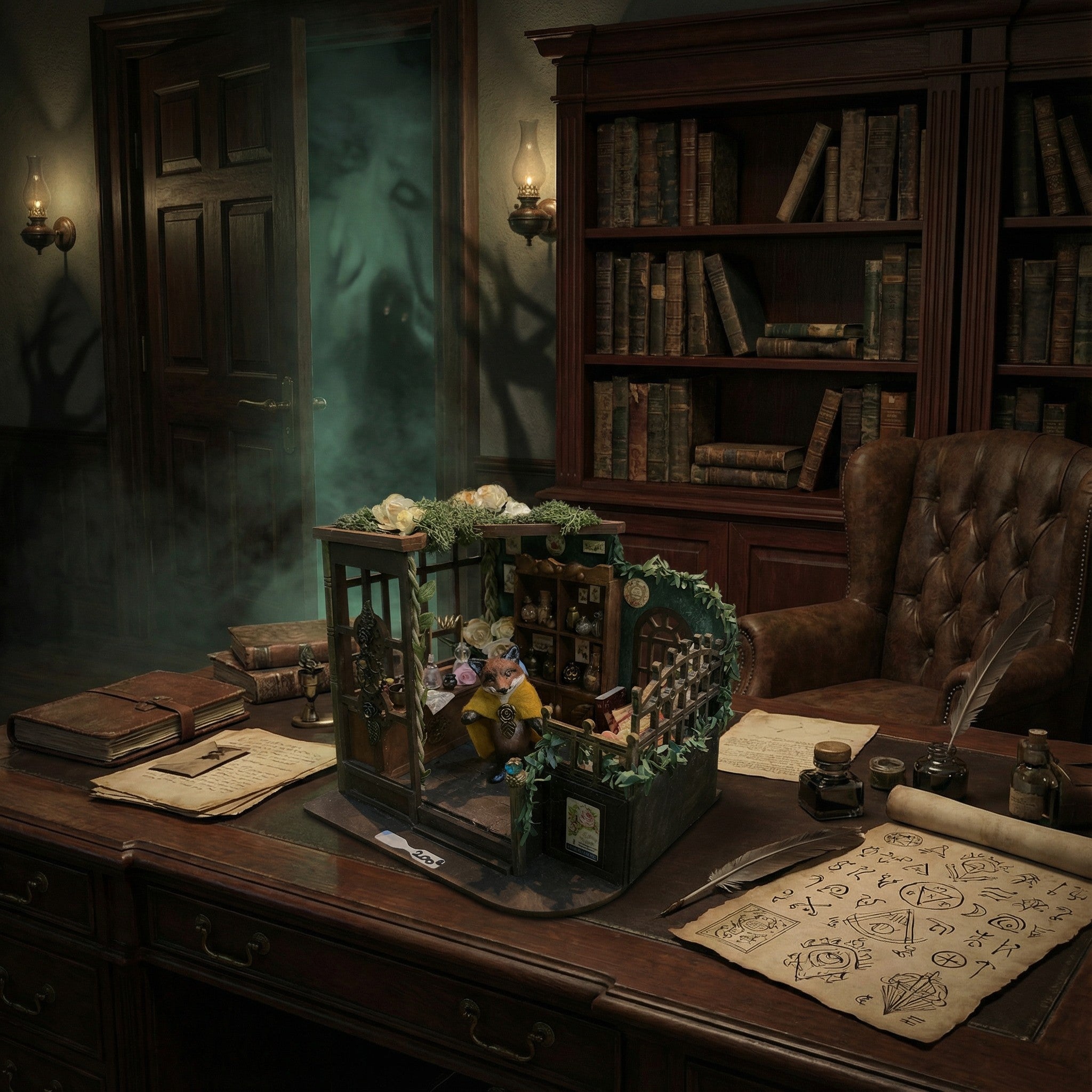 Miniature parfum L'Atelier du Renard Parfumeur, collection exclusive de Mihne Creations, encapsulant la sophistication et l'élégance.