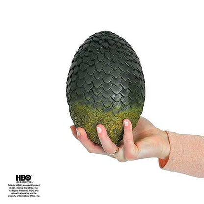 Oeuf Rhaegal de Game of Thrones - Réplique de collection en résine peinte à la main, mesure 19 cm, parfaite pour les fans de Westeros.