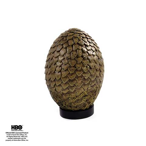 Oeuf de Viserion de Game of Thrones en résine peinte à la main, mesurant 19,50 cm, symbole emblématique des dragons de Daenerys Targaryen, parfait pour les fans et les collectionneurs.