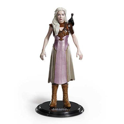 Détail de la figurine Daenerys Targaryen Bendyfigs, mettant en avant la finition soignée et la flexibilité pour des poses dynamiques, symbole de la force du personnage.
