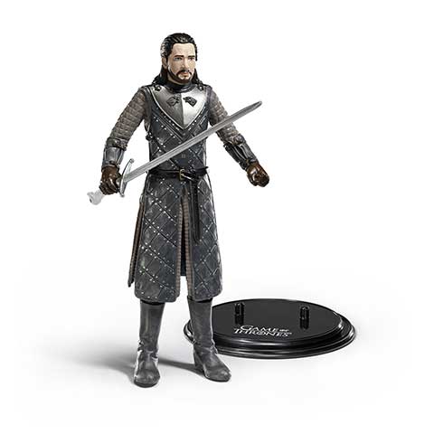 Figurine Jon Snow - Toyllectible Bendyfigs de Game of Thrones, mettant en avant le personnage héroïque avec des détails exceptionnels