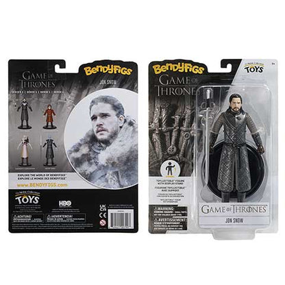 Jon Snow - figurine Toyllectible Bendyfigs de Game of Thrones présentée sur une étagère, ajoutant une touche épique à la décoration