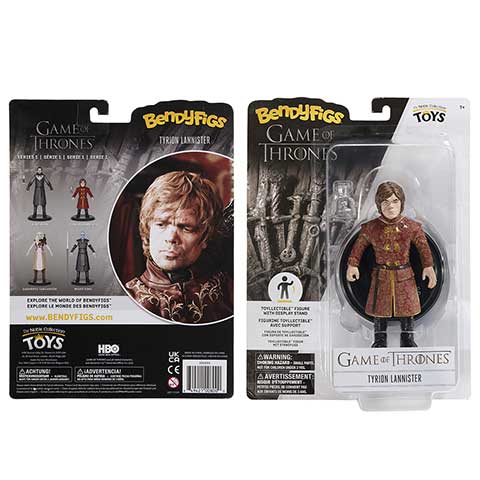 Figurine Toyllectible Bendyfigs de Tyrion Lannister, personnage emblématique de Game of Thrones, parfaite pour les collectionneurs avec des détails minutieux