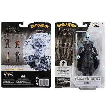 Détails soignés de la figurine Night King - Toyllectible Bendyfigs, un incontournable pour les fans de Game of Thrones.