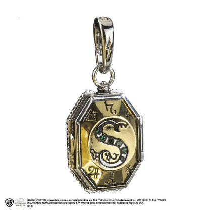 Médaillon de Salazar Serpentard - Charm Lumos - Harry Potter, un bijou en plaqué argent, élégant et emblématique, parfait pour les fans de l'univers magique.