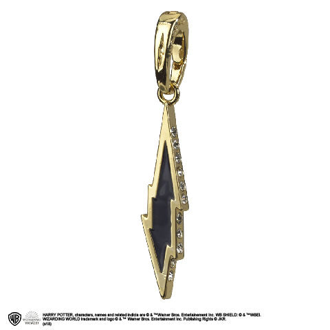 Charm Lumos inspiré par Harry Potter, un bijou en plaqué or en forme d'éclair, symbole de lumière et d'espoir, ajoutant une touche magique à votre collection.