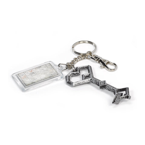 Porte-clés Thorin Oakenshield™, accessoire unique mélangeant la clé légendaire de Thorin et la carte de Thrór, idéal pour les fans du Hobbit.