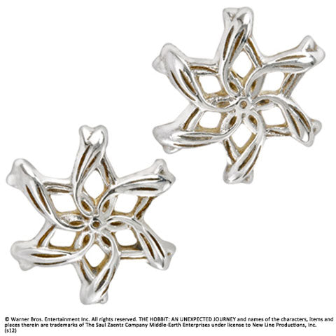 Clou d’oreilles Nenya de Galadriel en Argent 925, un bijou captivant inspiré par la beauté elfique du Hobbit, parfait pour les fans de la Terre du Milieu.