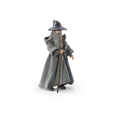 Détails de la figurine Bendyfigs Gandalf, mettant en valeur la flexibilité et les caractéristiques réalistes de ce personnage légendaire du Seigneur des anneaux.