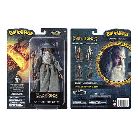 Gandalf figurine Toyllectible Bendyfigs - Le seigneur des anneaux, parfaite pour l'exposition ou le jeu, mesurant 19 cm, capturant l'essence de l'univers fantastique.